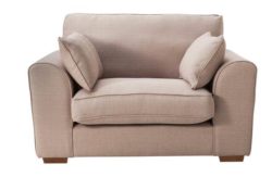 Collection New Ashdown Fabric Cuddle Chair - Taupe.
